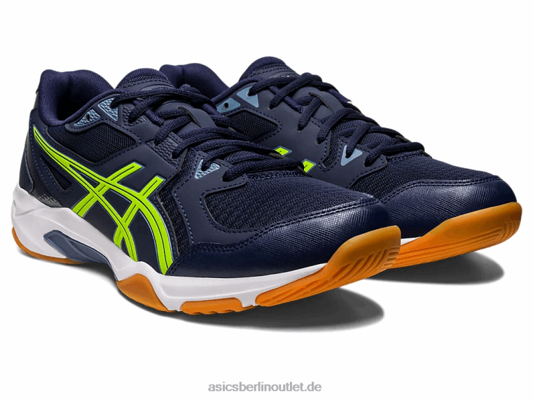 Gel-Rakete 10 BL4N407Asics Mitternacht/Gefahrengrün
