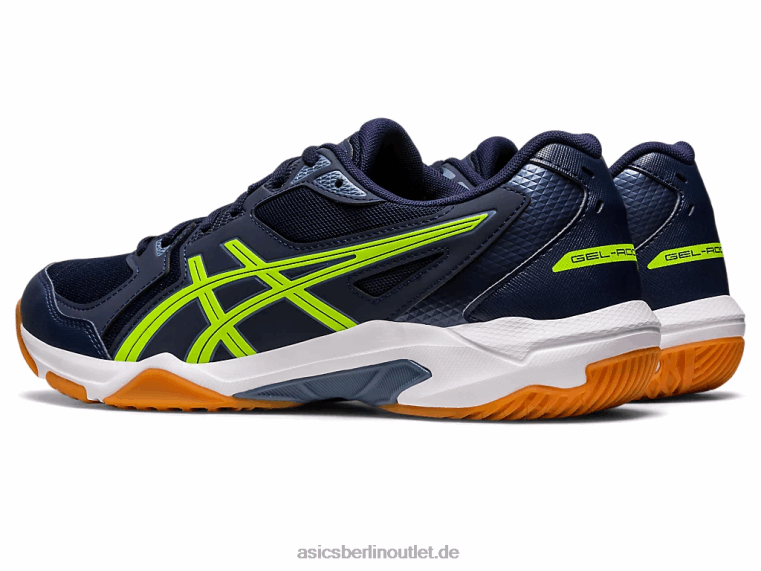 Gel-Rakete 10 BL4N407Asics Mitternacht/Gefahrengrün