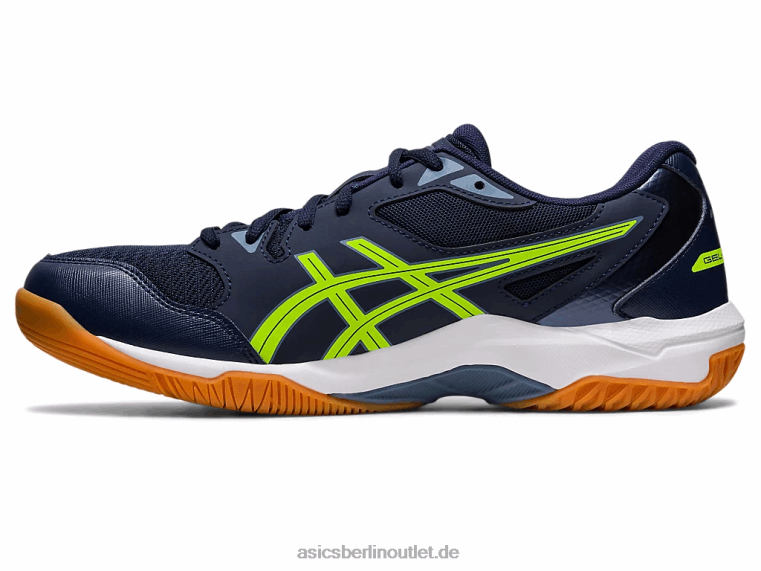 Gel-Rakete 10 BL4N407Asics Mitternacht/Gefahrengrün