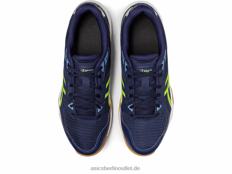 Gel-Rakete 10 BL4N407Asics Mitternacht/Gefahrengrün