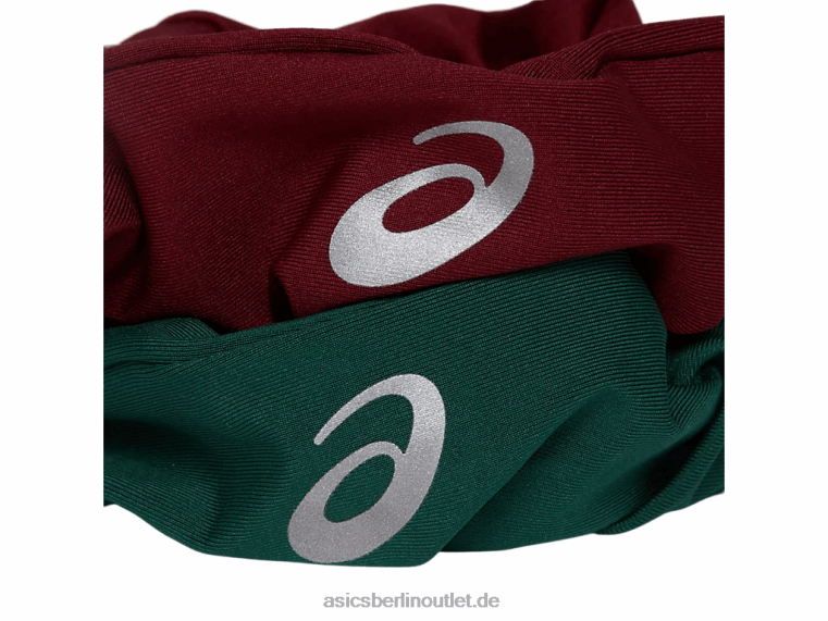 das neue, starke, umfunktionierte Haargummi BL4N2993Asics Kardinal/Waldgrün