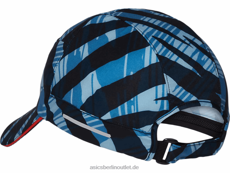 Grafische Webkappe BL4N973Asics Azurblaue/Kirschtomate