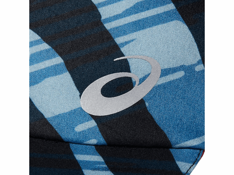 Grafische Webkappe BL4N973Asics Azurblaue/Kirschtomate