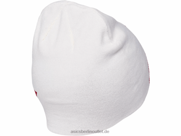 Unisex-Beanie-Handschuh-Set BL4N837Asics Birke/Cranberry