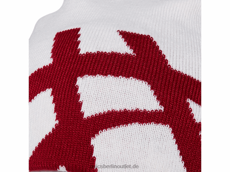 Unisex-Beanie-Handschuh-Set BL4N837Asics Birke/Cranberry