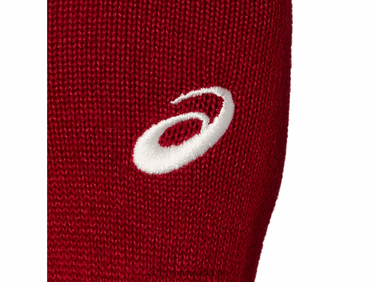 Unisex-Beanie-Handschuh-Set BL4N837Asics Birke/Cranberry