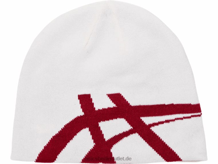 Unisex-Beanie-Handschuh-Set BL4N837Asics Birke/Cranberry