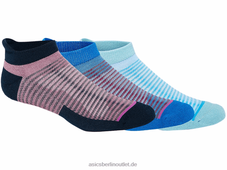 Kissen mit niedrigem Schnitt (3er-Pack) BL4N1894Asics digitales Aqua/Aqua-Engel/Traube
