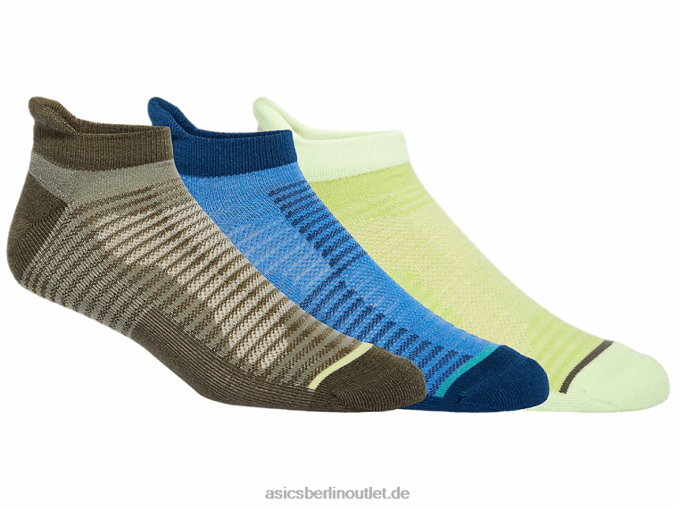 Kissen mit niedrigem Schnitt (3er-Pack) BL4N779Asics Hazard Green/Lake Drive Multi