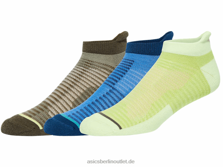Kissen mit niedrigem Schnitt (3er-Pack) BL4N779Asics Hazard Green/Lake Drive Multi